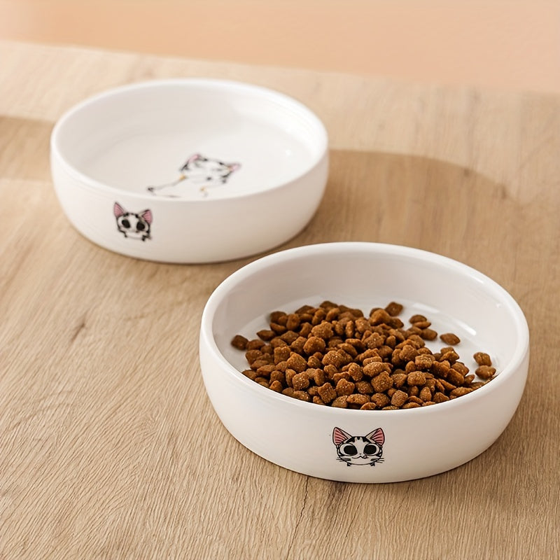 KittyBowl - Rutschfeste Keramik-Futterschale Weiß