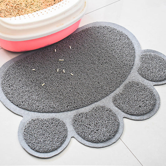 Purrfect Clean: Deluxe Paw-Shaped Litter Mat