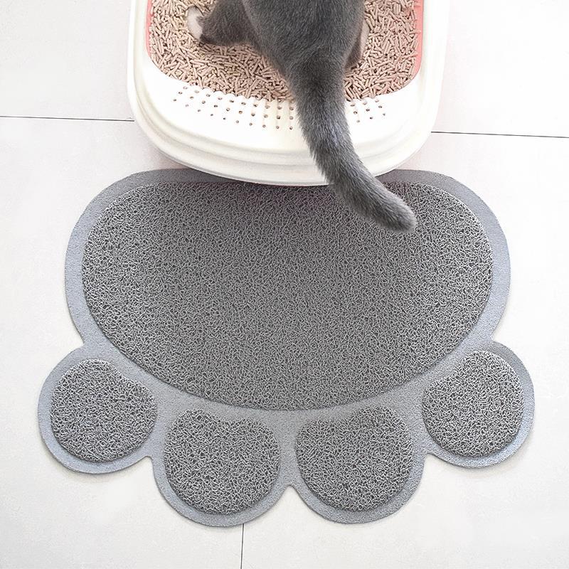 Purrfect Clean: Deluxe Paw-Shaped Litter Mat