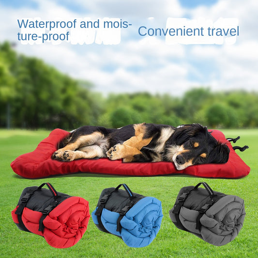 ReiseBuddy - Tragbares, Wasserdichtes Hundebett Blau