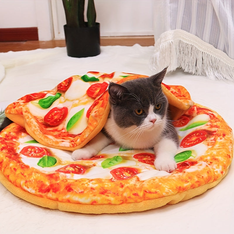 SnugglePizza - Kuschelige Katzenmatte im Pizza-Design