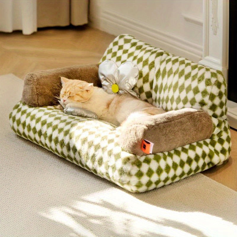 Kuschelnest - Grünes Katzen-Sofa-Bett