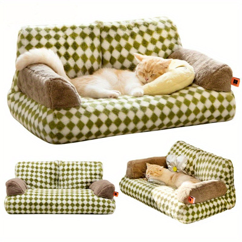 Kuschelnest - Grünes Katzen-Sofa-Bett