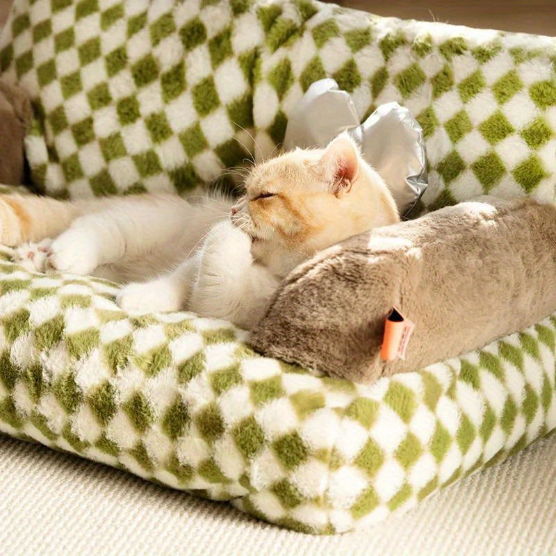 Kuschelnest - Grünes Katzen-Sofa-Bett