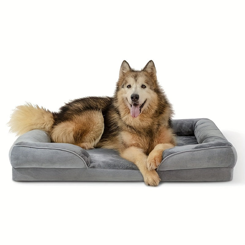 Hunde-Wellness - Orthopädisches Hundebett Grau