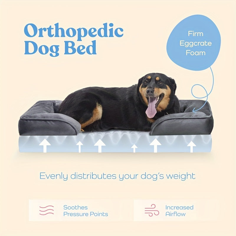 Orthopädisches Komfortbett - Graues Hundesofa