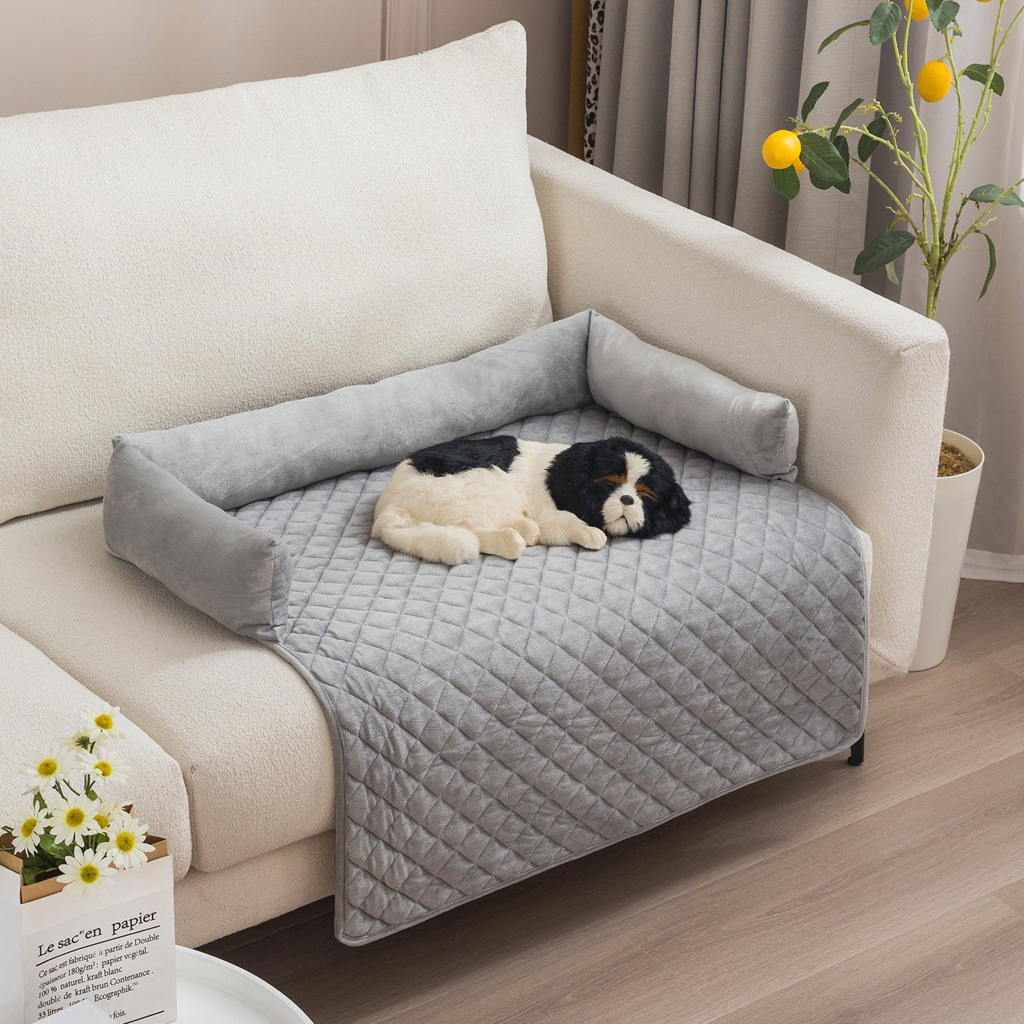 Komfort-Luxus Hundebett: Plüsch & Kissen Sofa