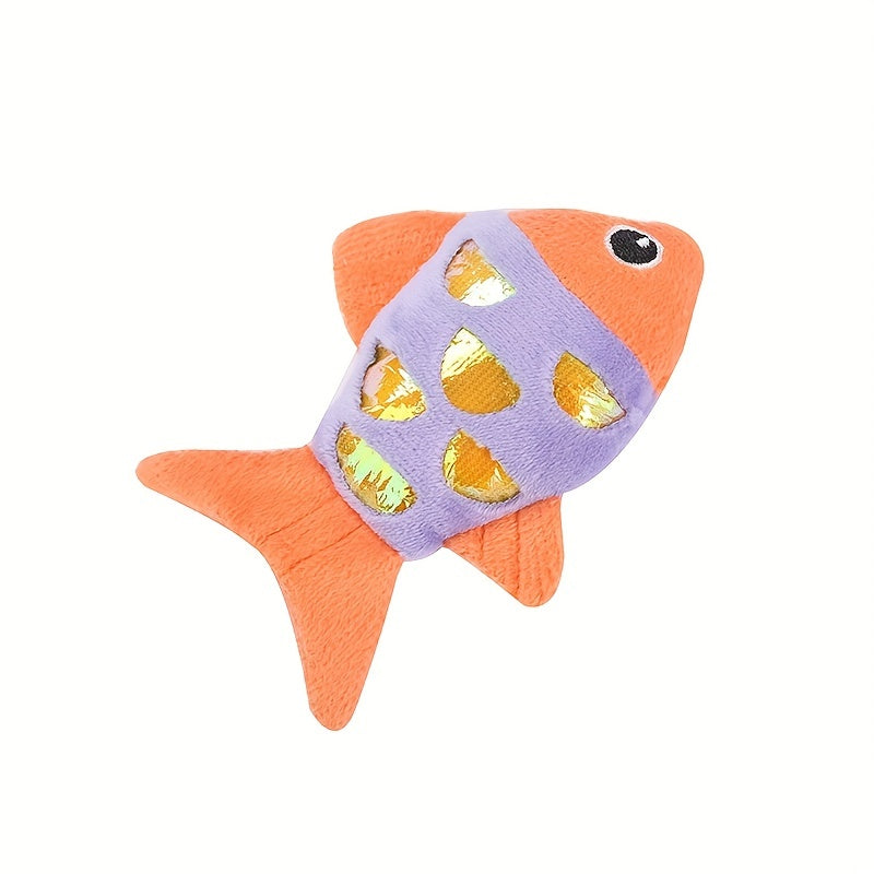 CrinkleFish - Plüsch-Fisch Katzenspielzeug Tangerine