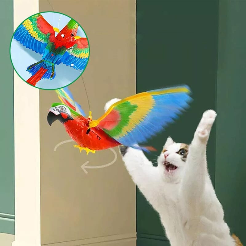 360° Drehender Vogel-Spielzeuganhänger für Katzen