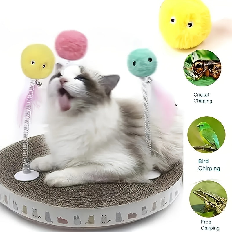 ChirpPaws - Gelber Quietscher Katzenspielball