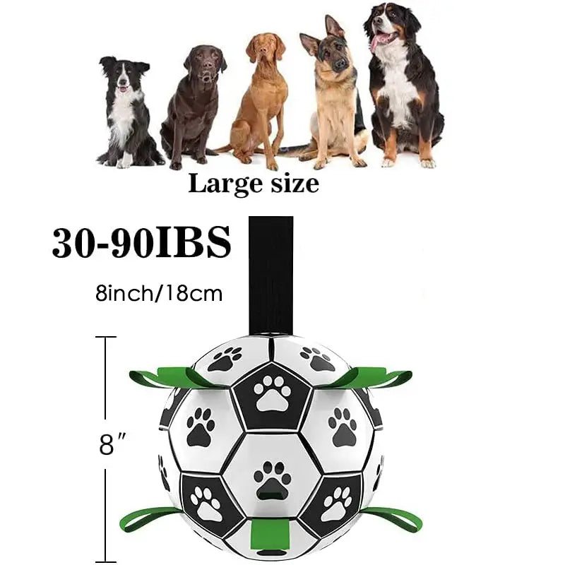 Hundespielzeug Fußball-Design mit Riemen