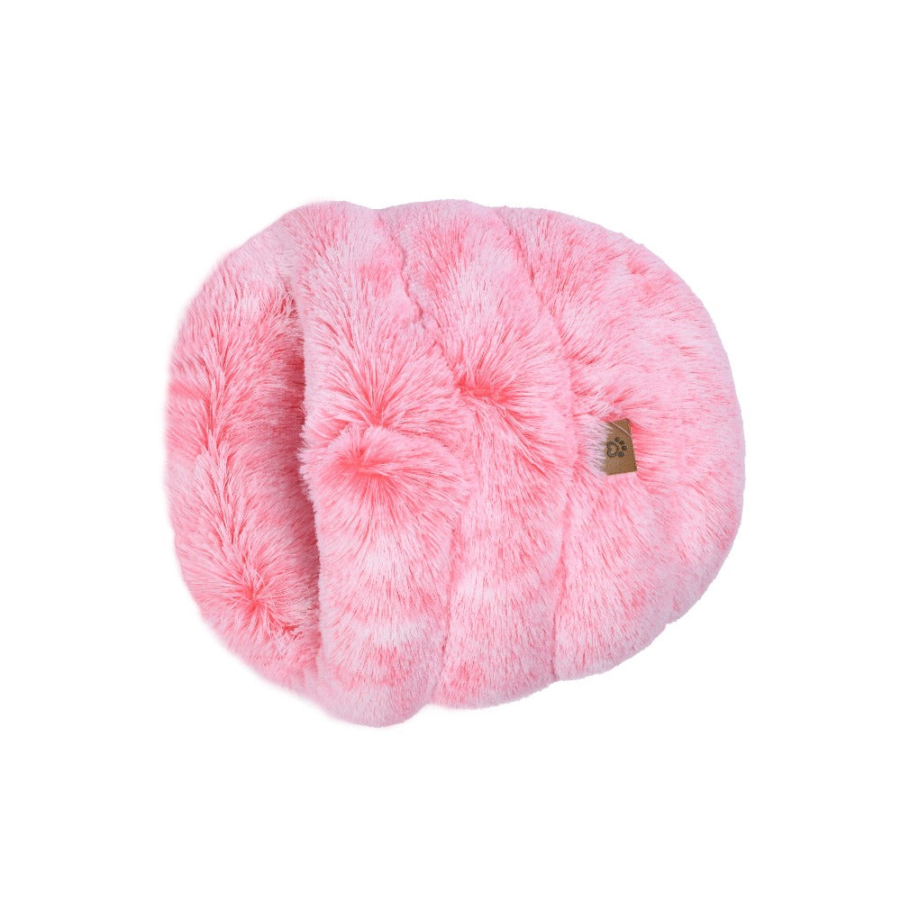 Chic Ombre-Pink Igloo-Katzenbett: Kuschelig & Stilvoll