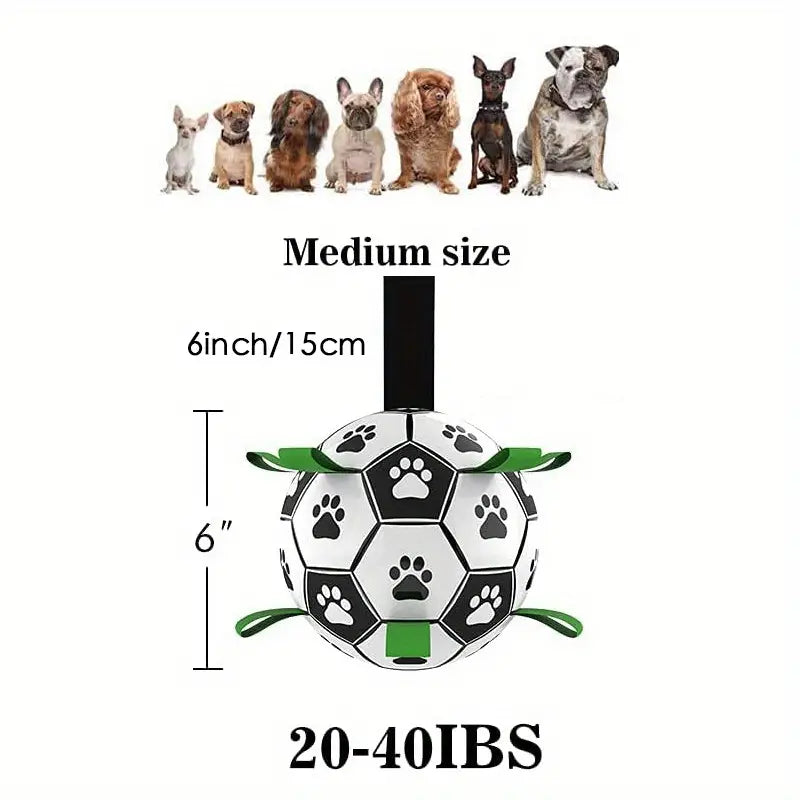 Hundespielzeug Fußball-Design mit Riemen