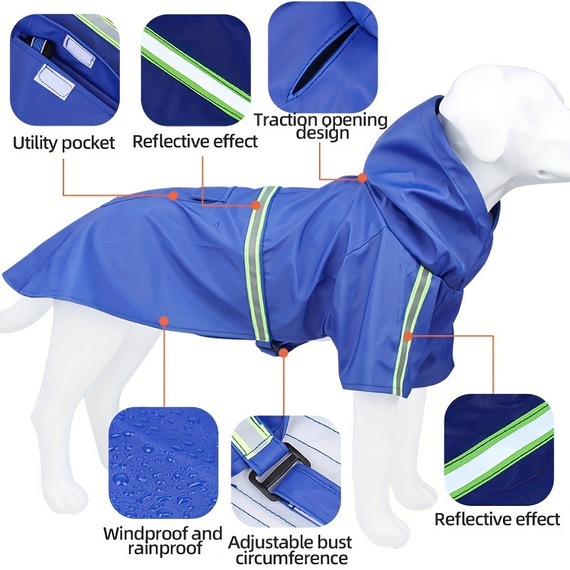 Wetterschutz Pro - Blauer Haustier-Regenponcho