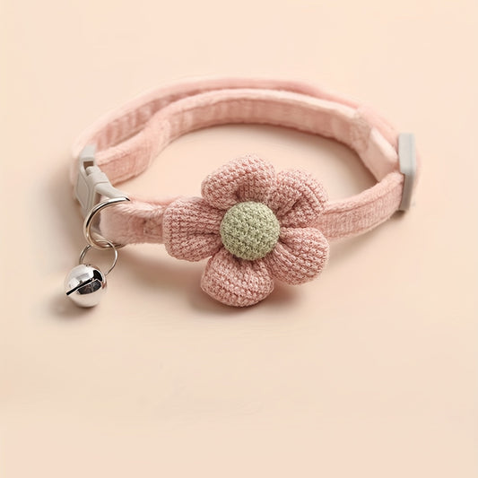 FlowerCharm - Niedliche Hundehalskette Beige