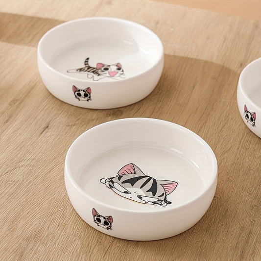 KittyBowl - Rutschfeste Keramik-Futterschale Weiß