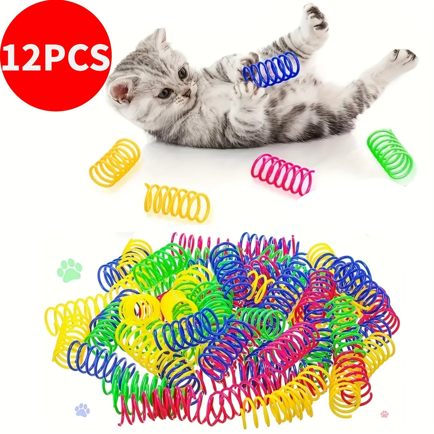 SpringFun - Bunte Spiralspielzeuge für Katzen