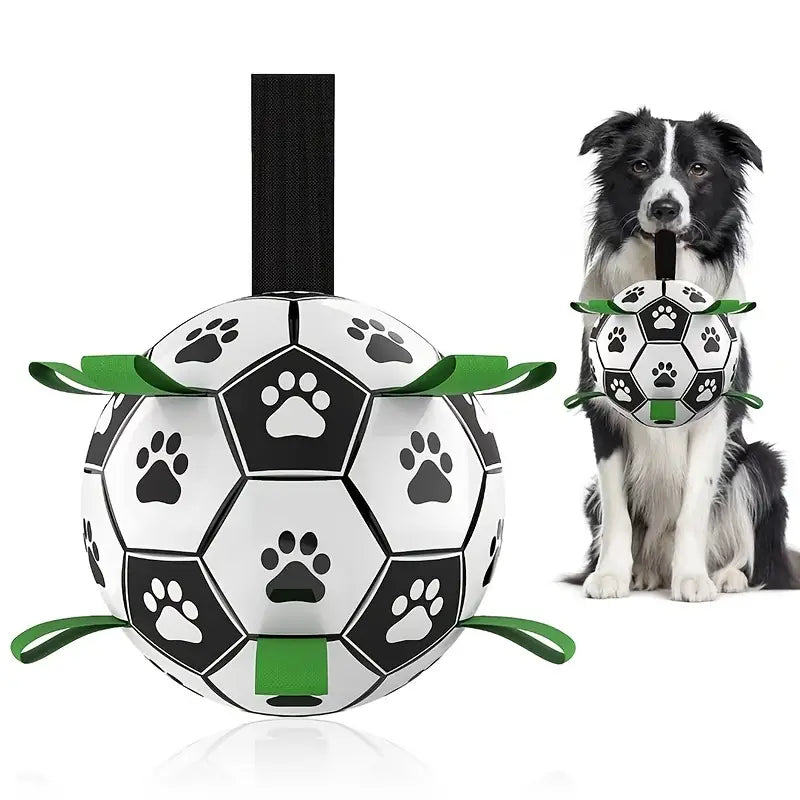 Hundespielzeug Fußball-Design mit Riemen