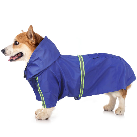 Wetterschutz Pro - Blauer Haustier-Regenponcho