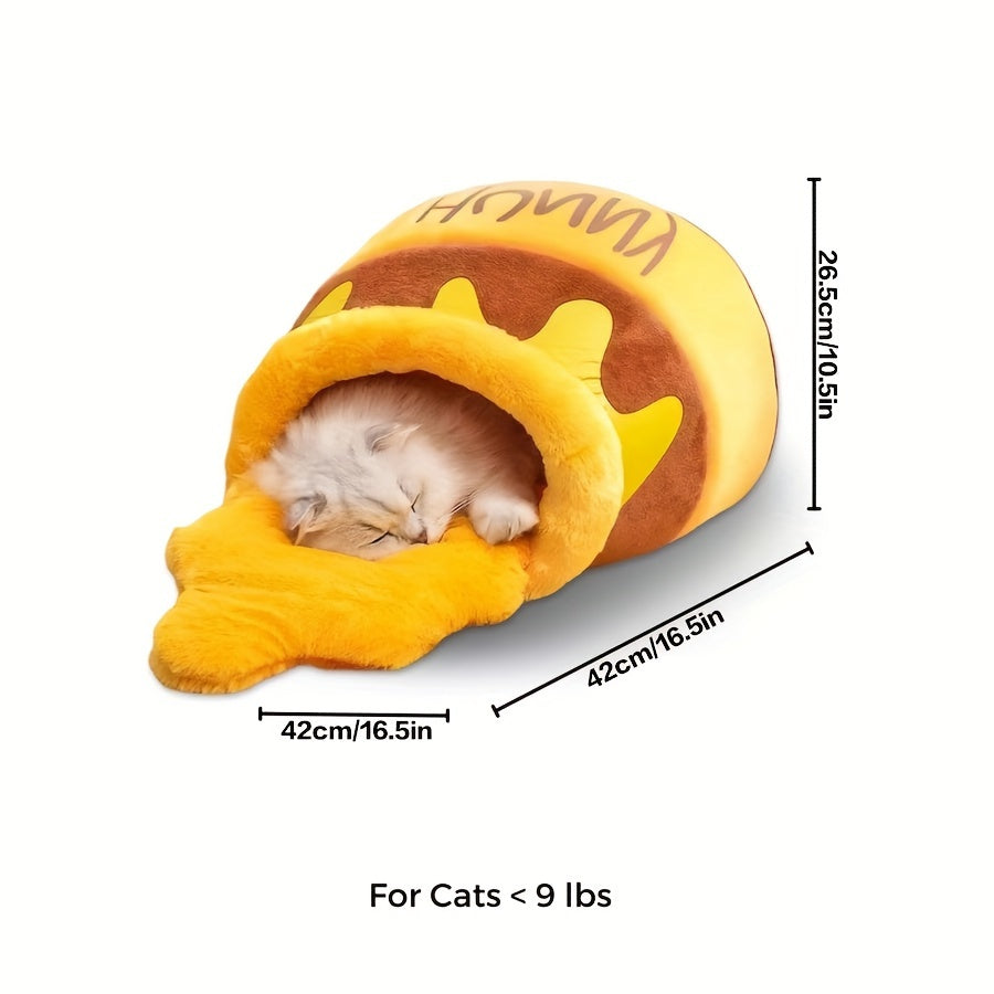 Süßes Bienenstock-Katzenbett