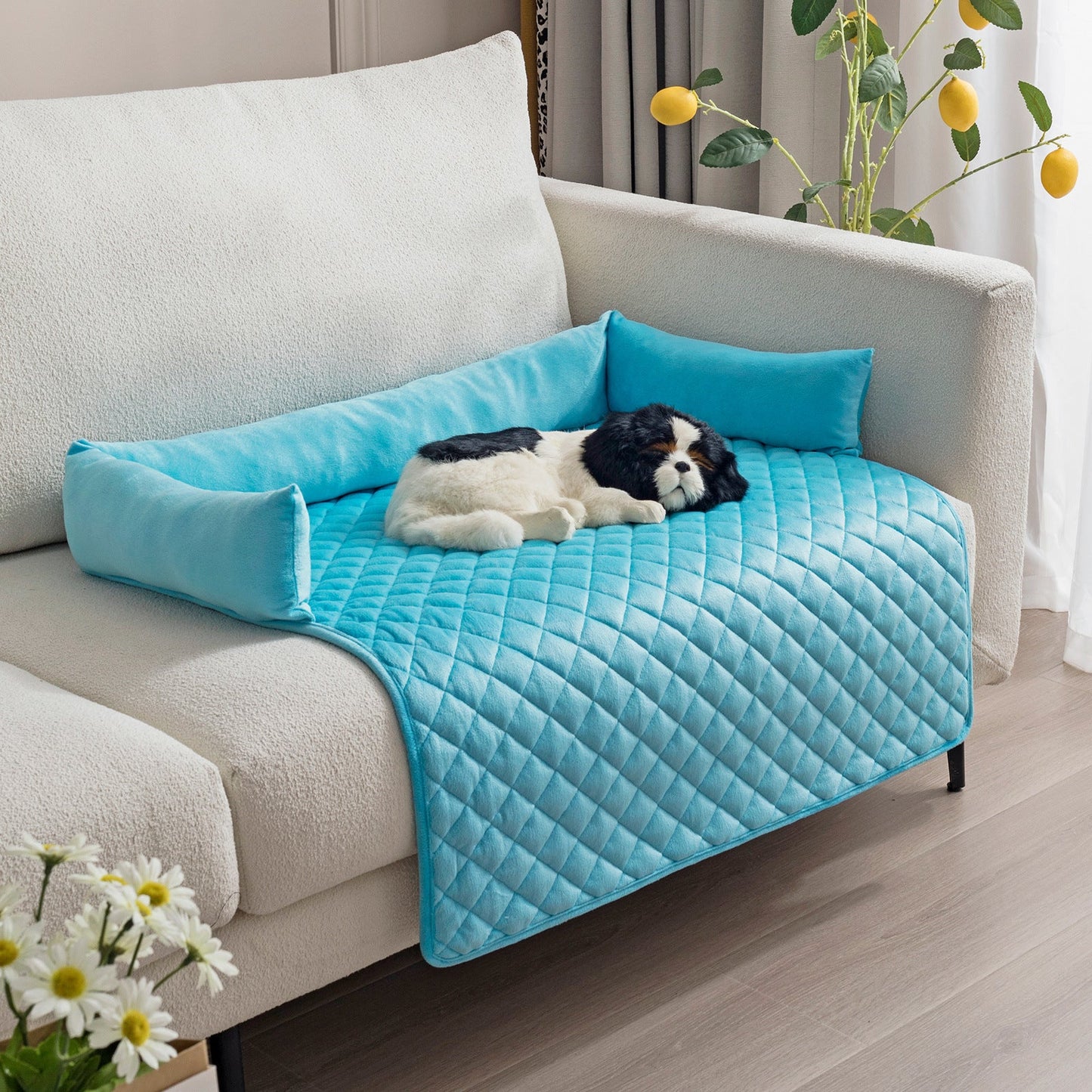 Komfort-Luxus Hundebett: Plüsch & Kissen Sofa