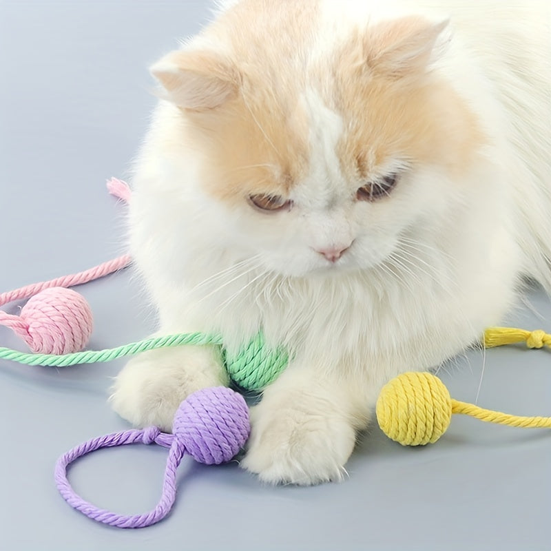 KlingelKugel - Katzenspielball mit Seil