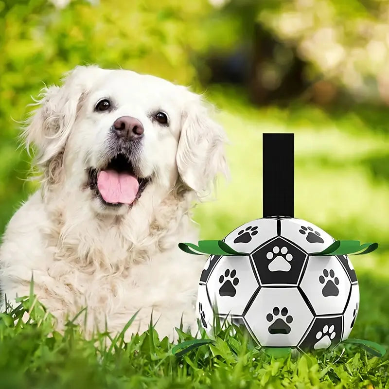 Hundespielzeug Fußball-Design mit Riemen