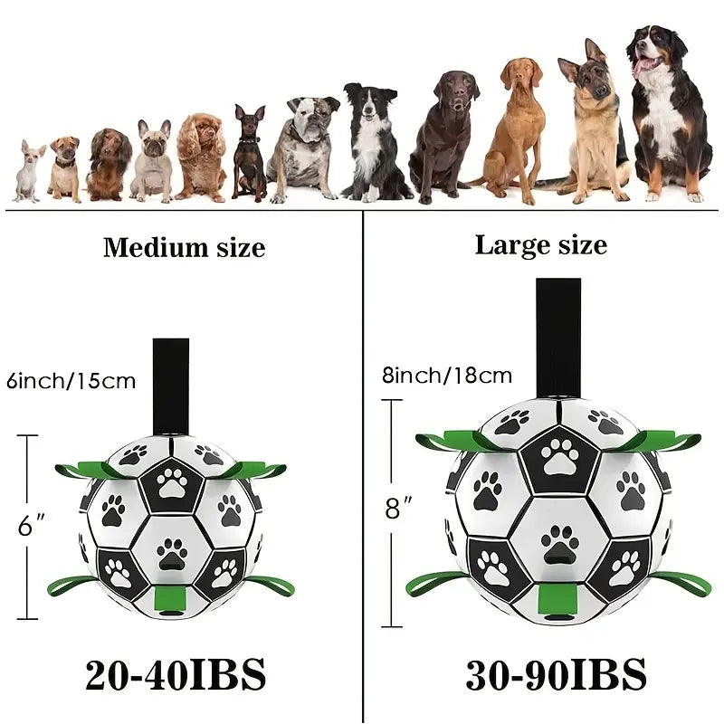 Hundespielzeug Fußball-Design mit Riemen