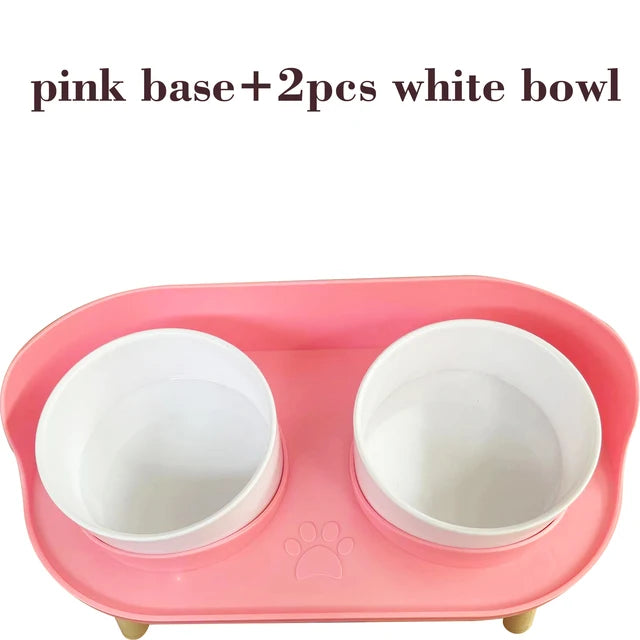 TwinBowl - Rosa Doppelnapf-Station