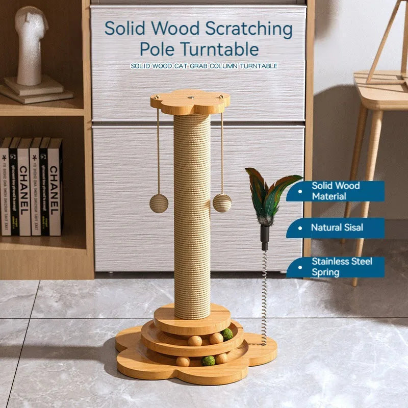 Spin & Scratch - Sisal-Kratzbaum mit Spielbällen