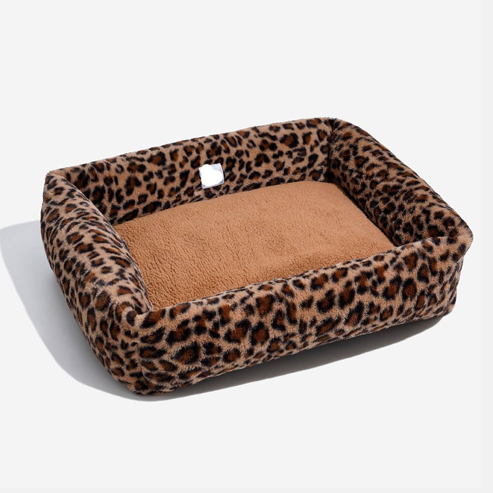 Leopard-Druck Hunde-Bett