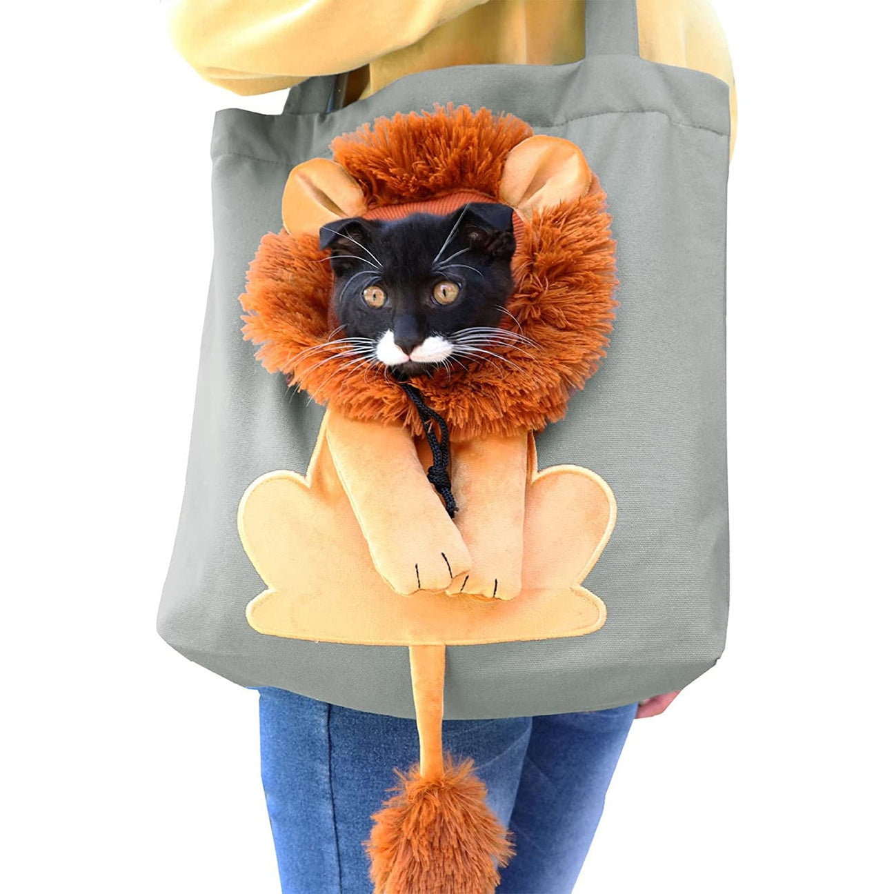 Stilvoller Lion Tote Bag: Überall mit Katze & Hund