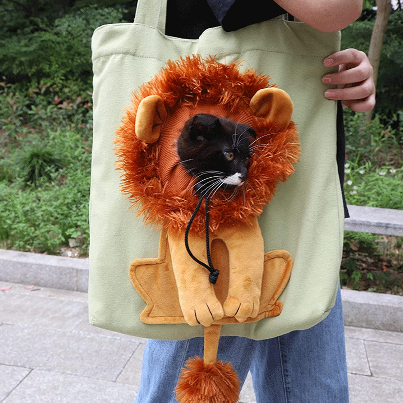 Stilvoller Lion Tote Bag: Überall mit Katze & Hund