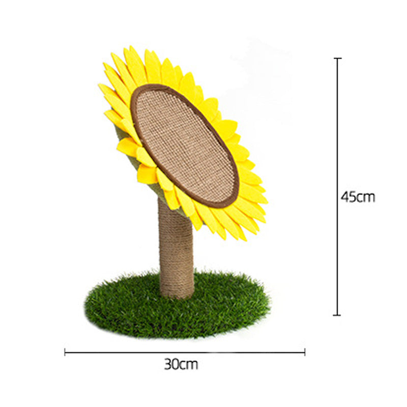 Katzen Sonnenblumen Kratzbaum aus Sisal