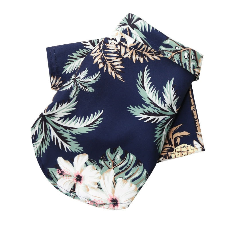 Tropical Chic: Sommerliches Katzen- & Hundeshirt mit Hawaiianischem Stranddruck