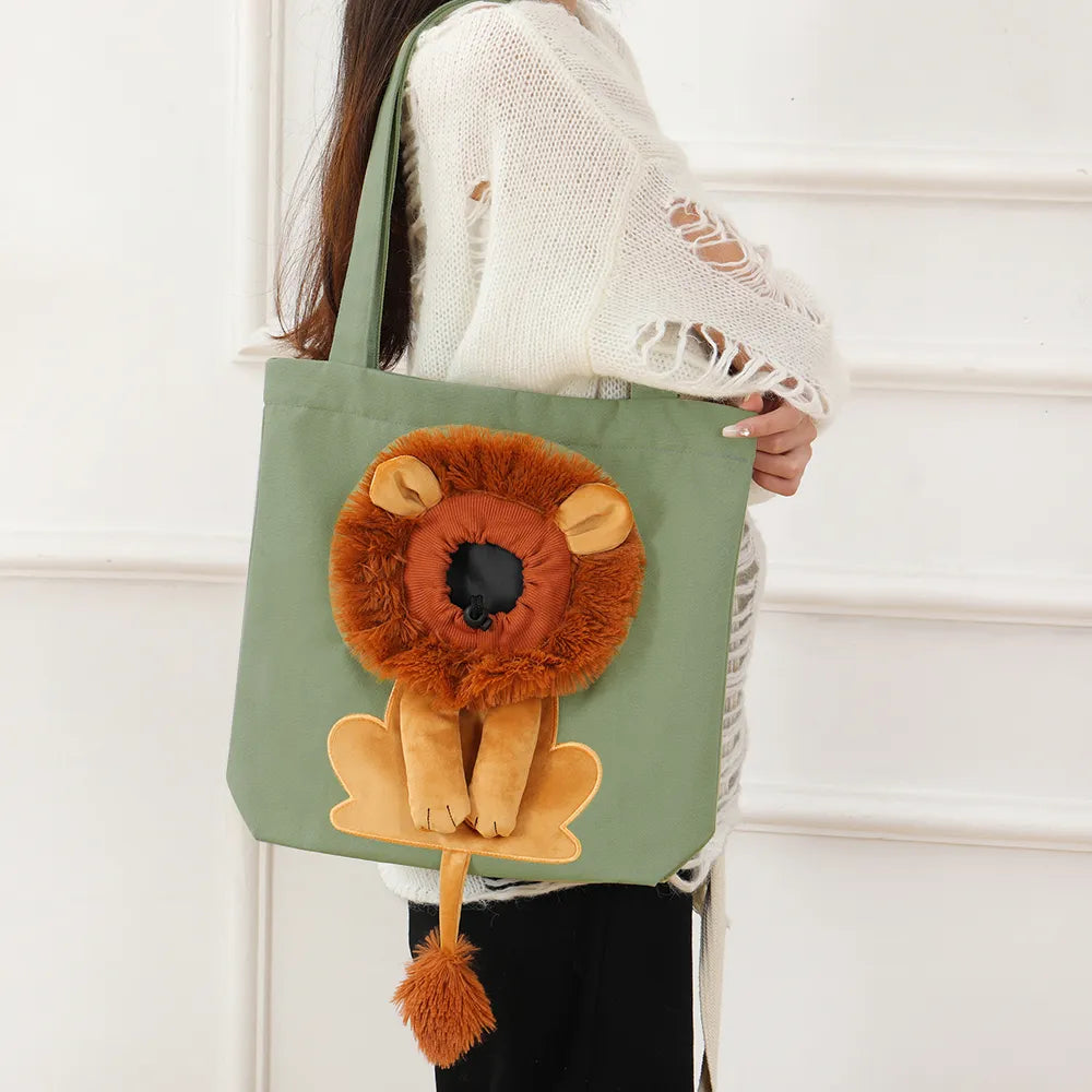 Stilvoller Lion Tote Bag: Überall mit Katze & Hund