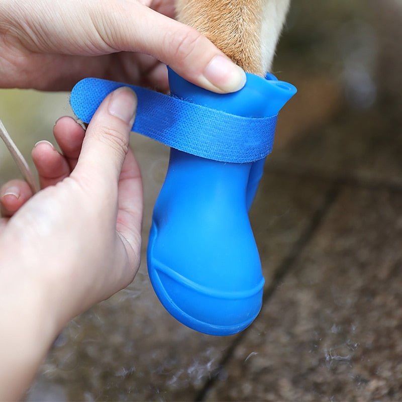 Wasserdichte Gelb-Hundeschuhe