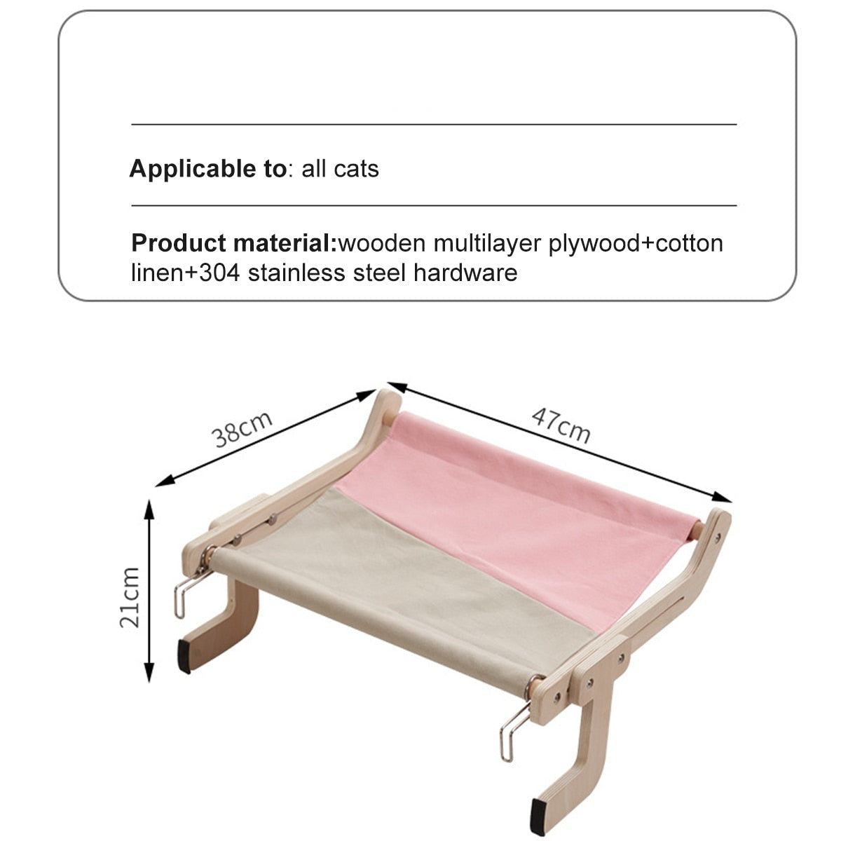 Katzenglück - Rosa Hängematte