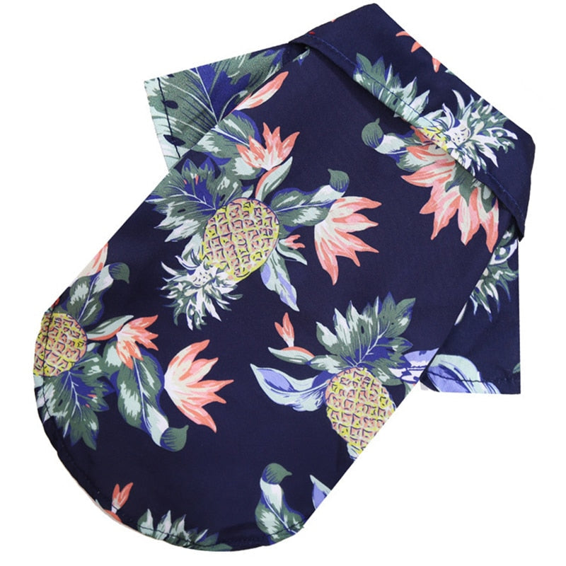 Tropical Chic: Sommerliches Katzen- & Hundeshirt mit Hawaiianischem Stranddruck