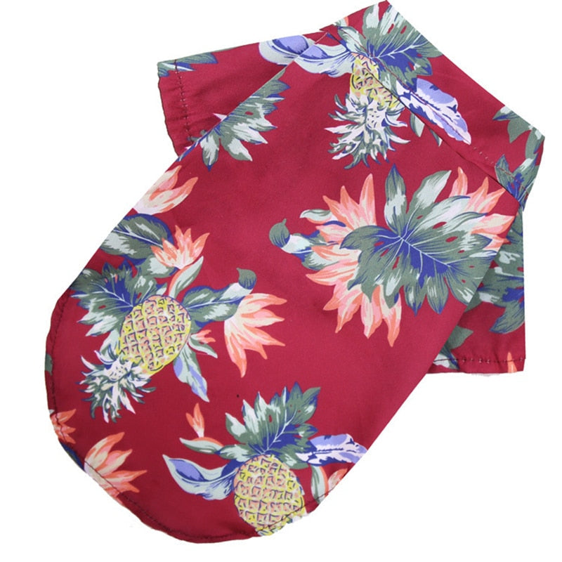 Tropical Chic: Sommerliches Katzen- & Hundeshirt mit Hawaiianischem Stranddruck