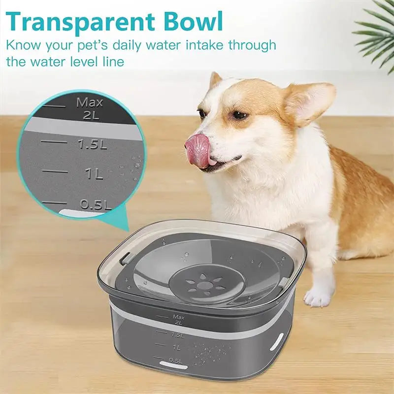 2L HIKEOUT Floating Pet Water Bowl - Hydration & Style for Cats & Dogs