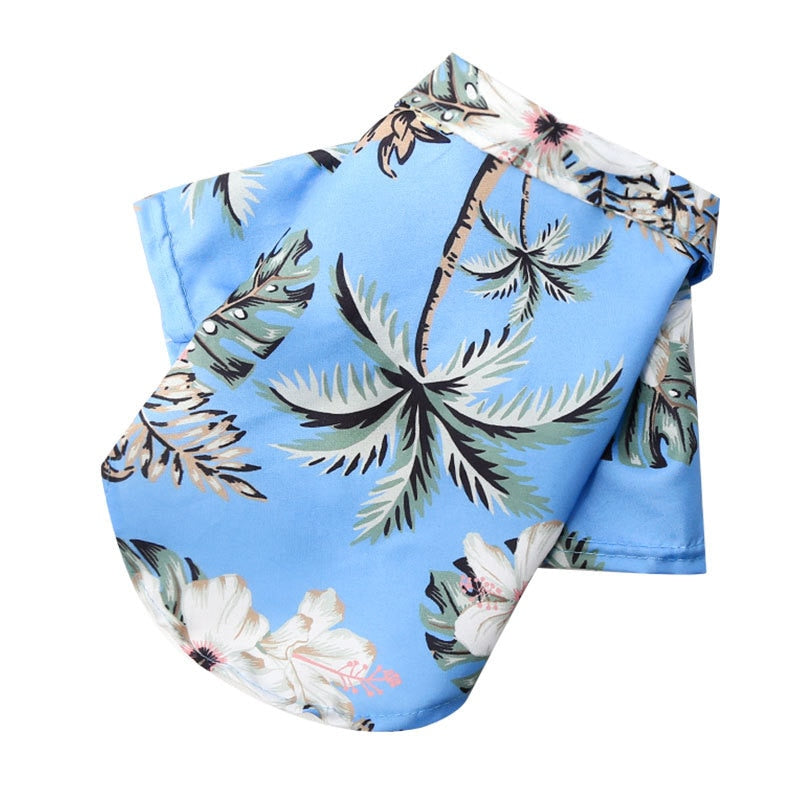 Tropical Chic: Sommerliches Katzen- & Hundeshirt mit Hawaiianischem Stranddruck