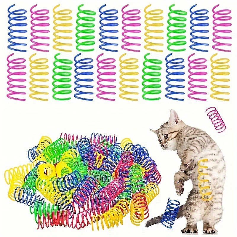 SpringFun - Bunte Spiralspielzeuge für Katzen