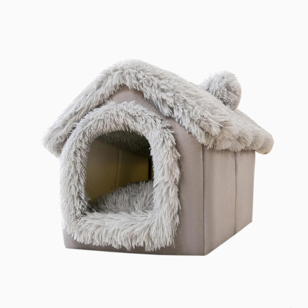 Kuschel-Hütte Deluxe für Hunde & Katzen: Weich & Waschbar