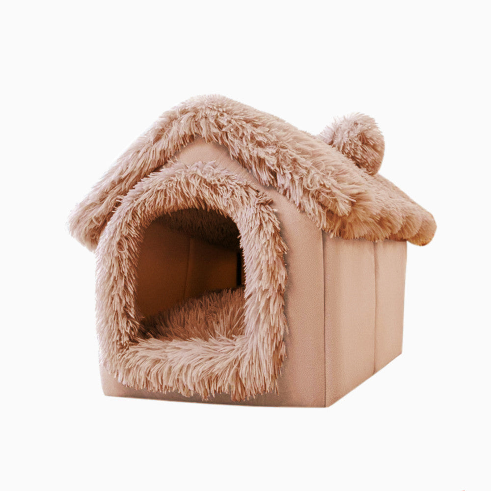 Kuschel-Hütte Deluxe für Hunde & Katzen: Weich & Waschbar