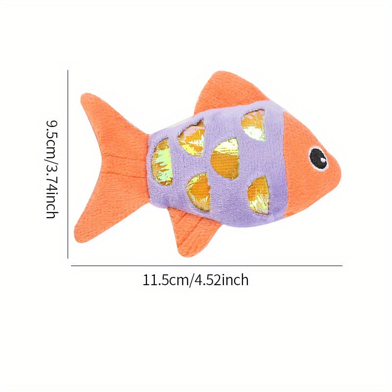 CrinkleFish - Plüsch-Fisch Katzenspielzeug Tangerine