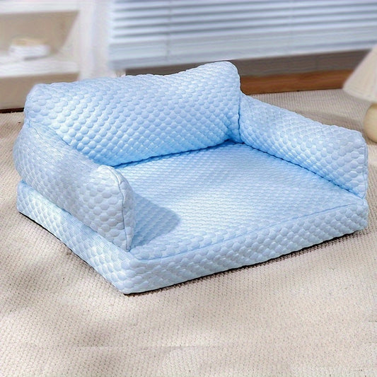 Kühlender Komfort - Blaue Katzensofa