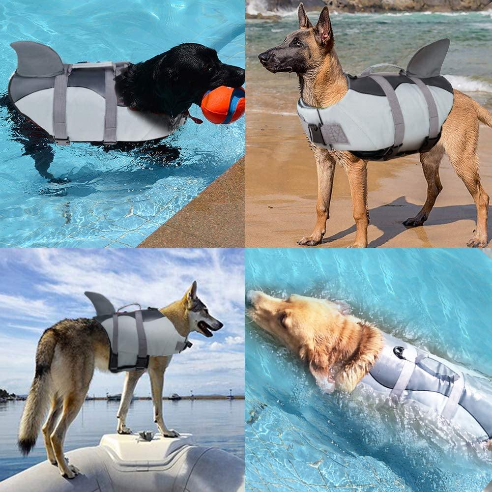 SchwimmSicher - Graue Hunde-Schwimmweste