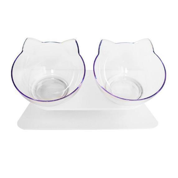 Chic Katzen-Essschalen: Ergonomisches Design & Transparenter Stil