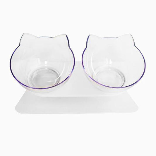 Chic Katzen-Essschalen: Ergonomisches Design & Transparenter Stil